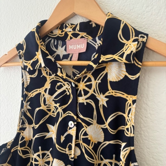 Show Me Your MuMu Carly collared dress Shellys yacht‎ club nautical Size Large - Picture 4 of 9